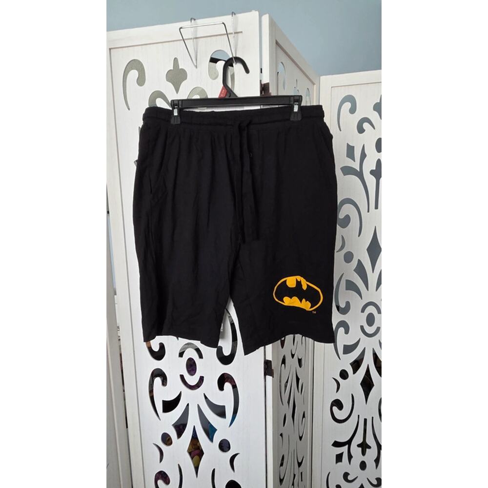 Batman Logo Lounge Pants Black Graphic Pajama Bottoms NWOT Large